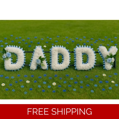 DADDY letters Funeral Tribute on Frame